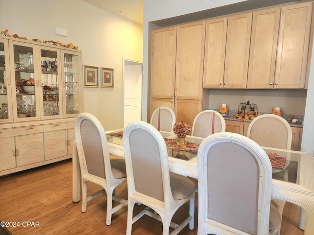 dining area featuring light hardwood / wood-style flooring