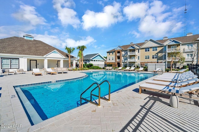 view of pool with a patio