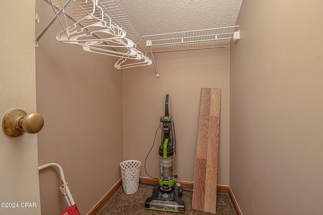 walk in closet featuring carpet