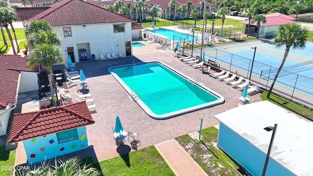 view of pool with a patio