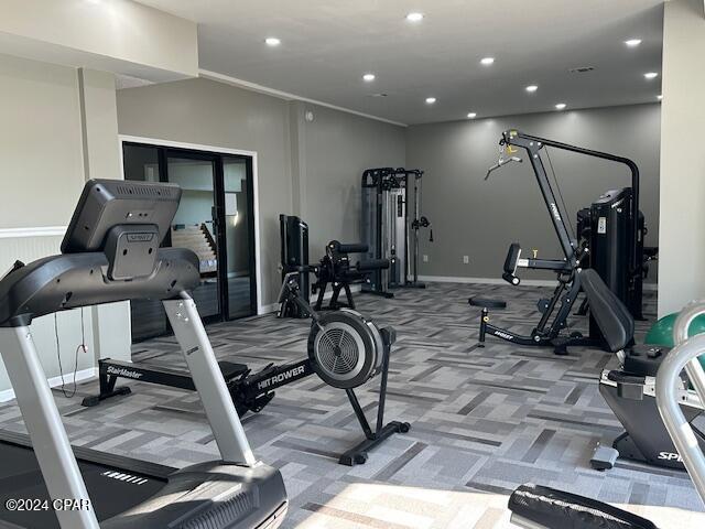 view of workout area