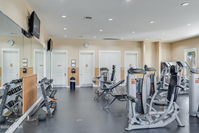 view of exercise room