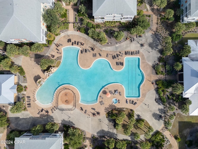 8700 Front Beach Rd Unit 4317, Panama City Beach, FL 32407 - aerial overview of property's location with a pool area