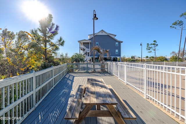 view of wooden terrace