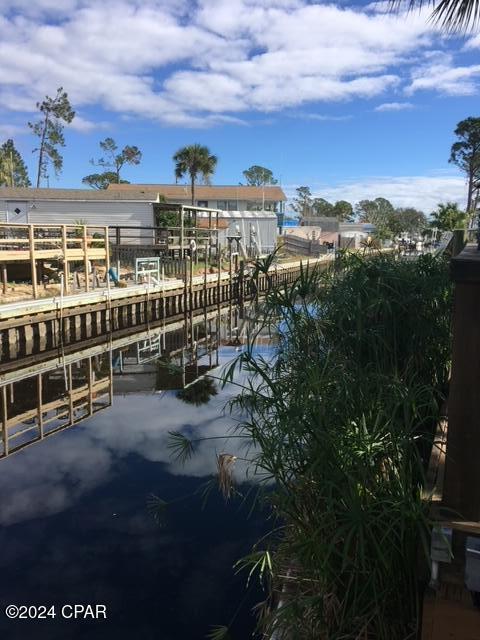 view of dock area