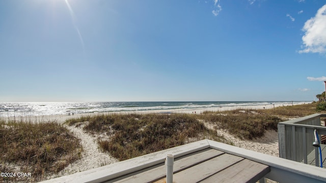 water view featuring a beach view