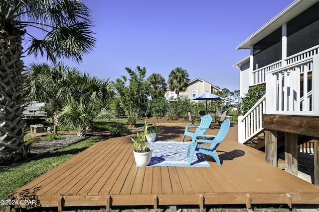 view of wooden deck