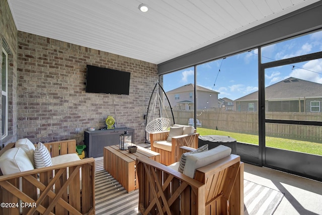 view of sunroom / solarium