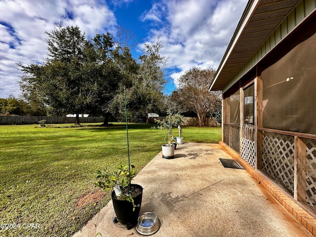 view of yard with a patio