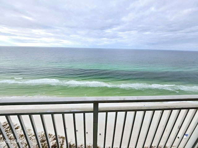 property view of water with a view of the beach