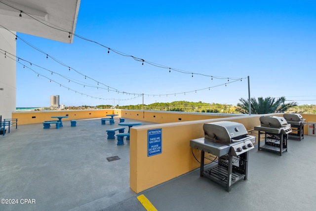 view of patio / terrace featuring a grill