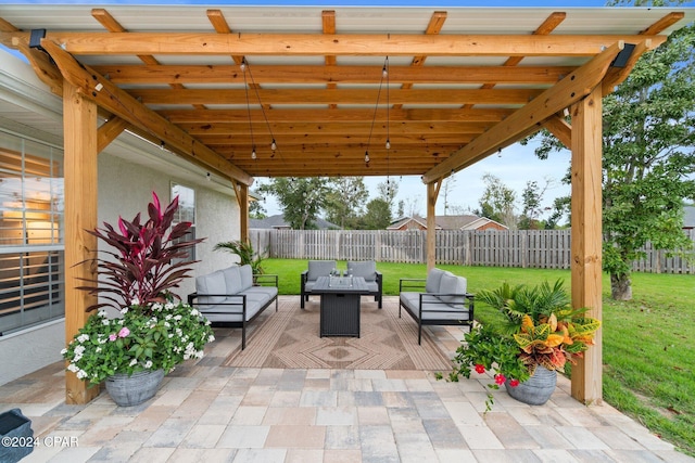 view of patio / terrace with outdoor lounge area