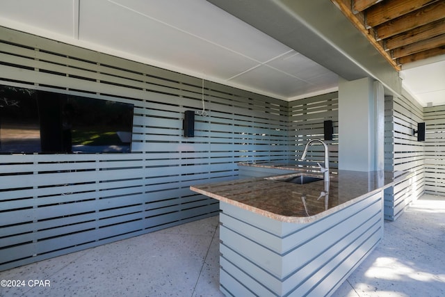 view of patio / terrace featuring sink