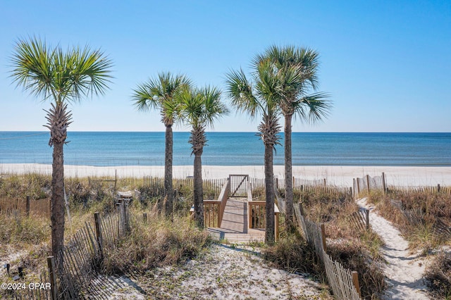 water view featuring a view of the beach