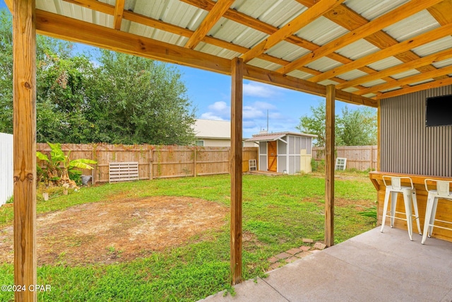 view of yard featuring a patio area