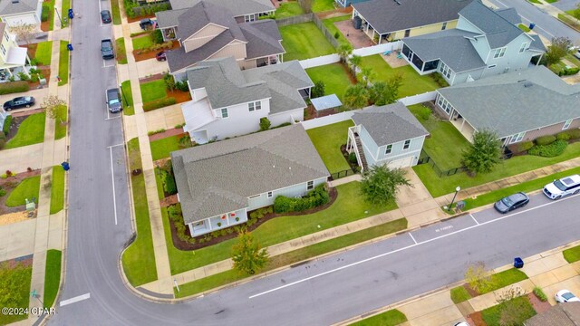 bird's eye view with a residential view