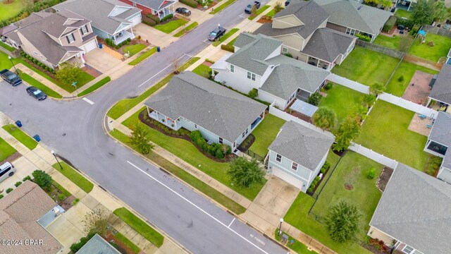 bird's eye view with a residential view