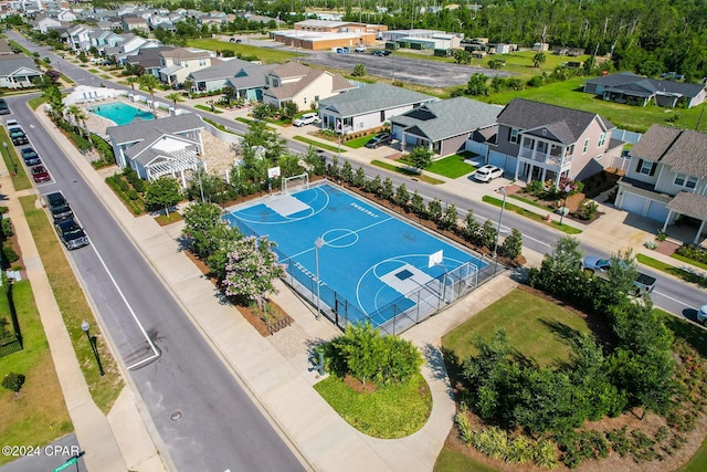 drone / aerial view with a residential view