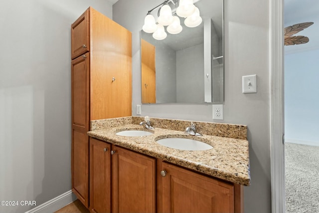 bathroom with vanity