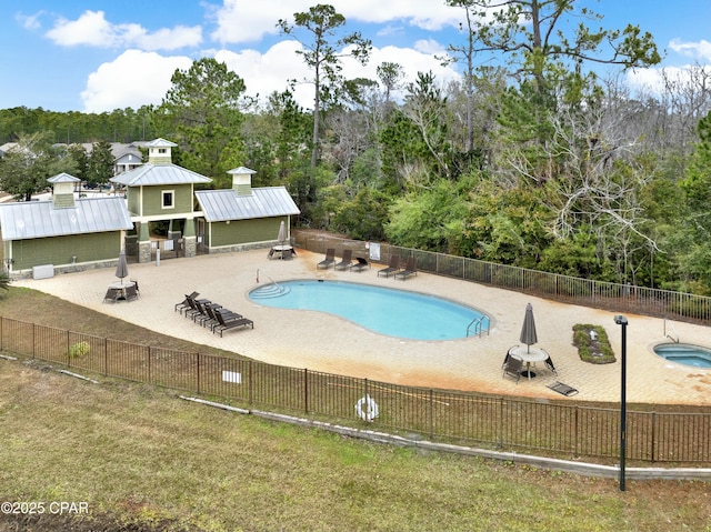 view of pool with a patio