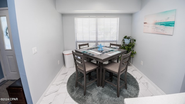 view of dining area