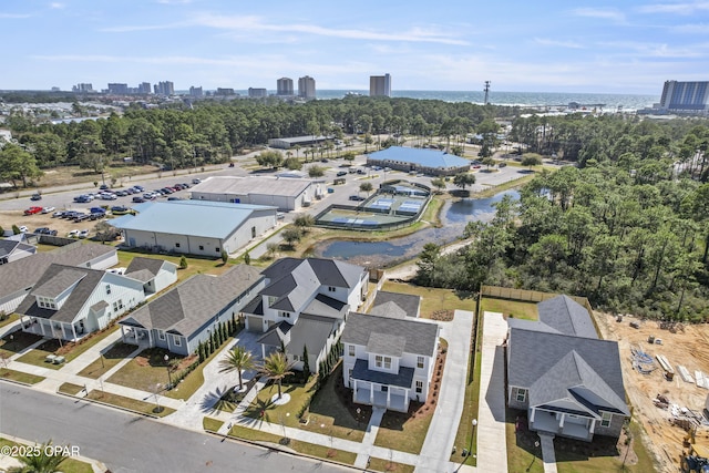 bird's eye view featuring a city view