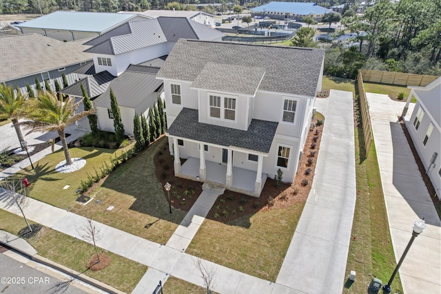 birds eye view of property featuring a residential view