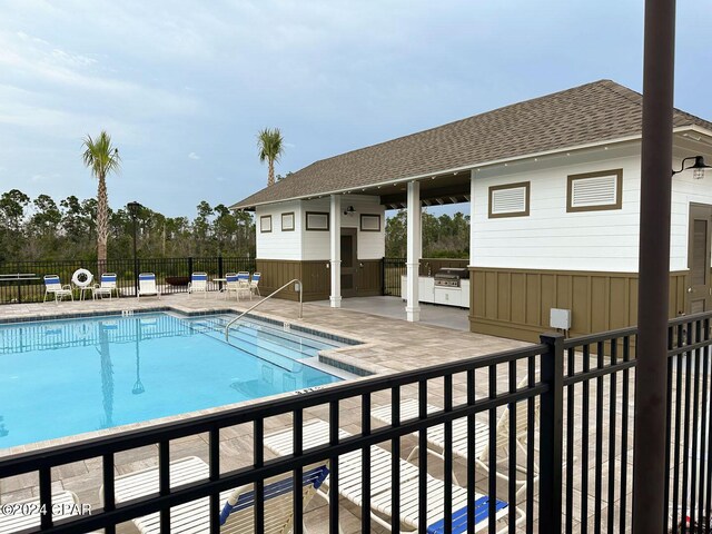 view of pool with a patio