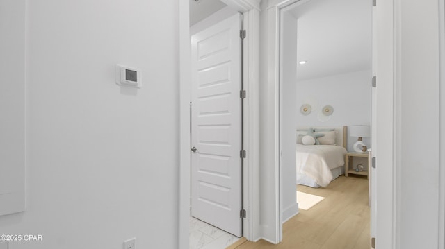 926 Crystal Bayou Blvd, Panama City Beach, FL 32407 - corridor featuring light wood-type flooring