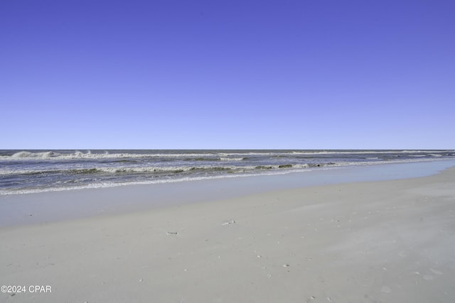 view of water feature featuring a view of the beach