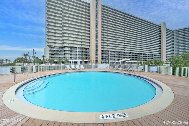 view of pool