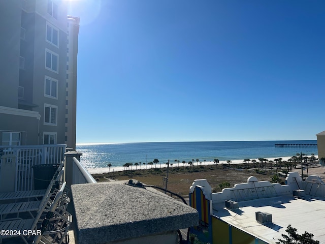 water view with a view of the beach