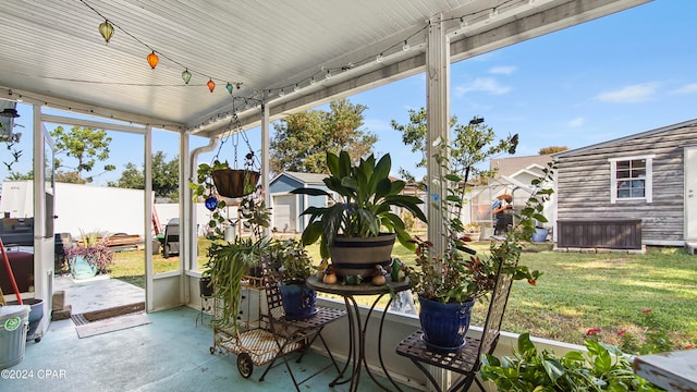 view of sunroom / solarium