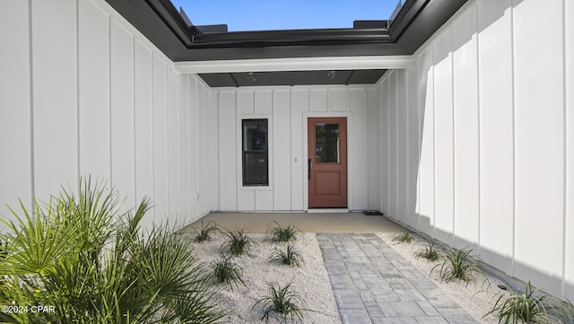 view of doorway to property