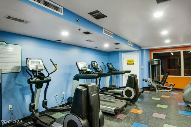 view of workout area