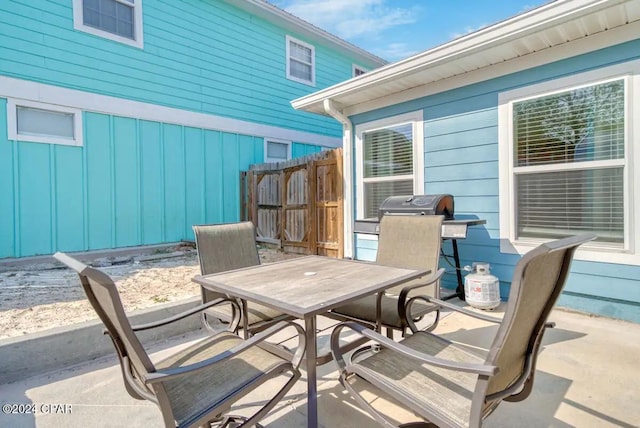 view of patio with grilling area