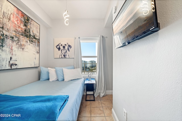 view of tiled bedroom