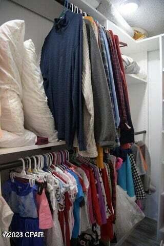 walk in closet featuring hardwood / wood-style flooring