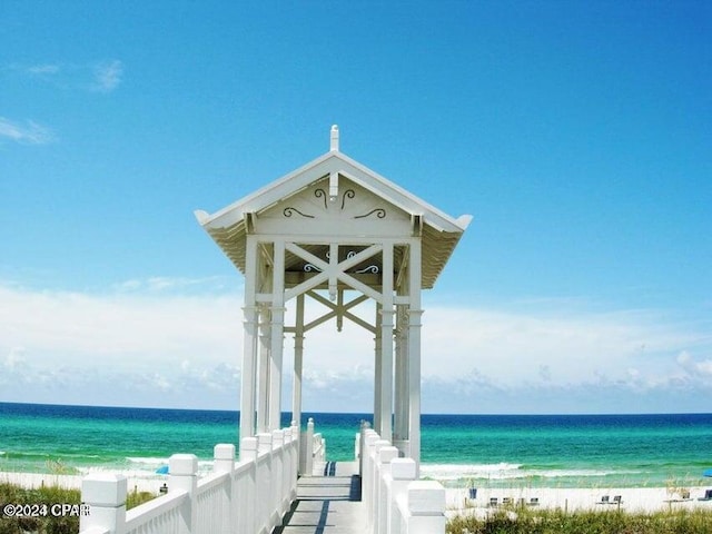 property view of water with a view of the beach