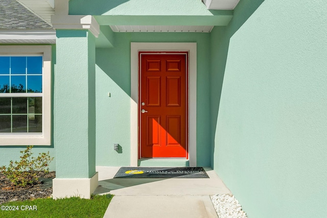 view of doorway to property