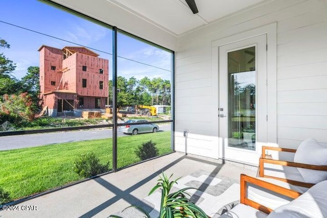 view of sunroom