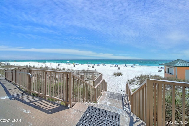 property view of water with a view of the beach