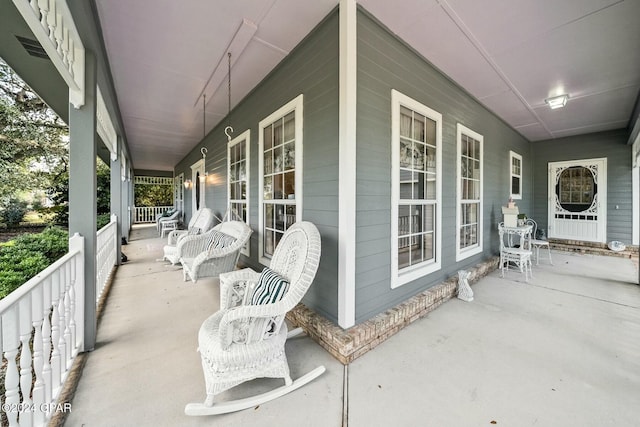 view of patio with covered porch