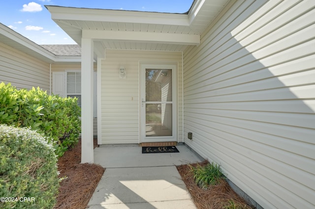 view of doorway to property