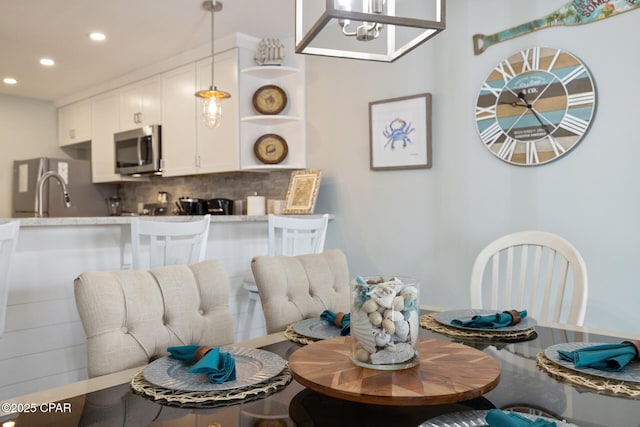 view of dining area