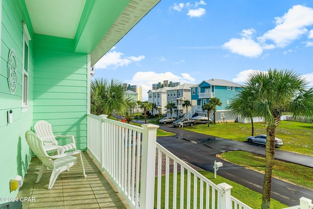 balcony with covered porch