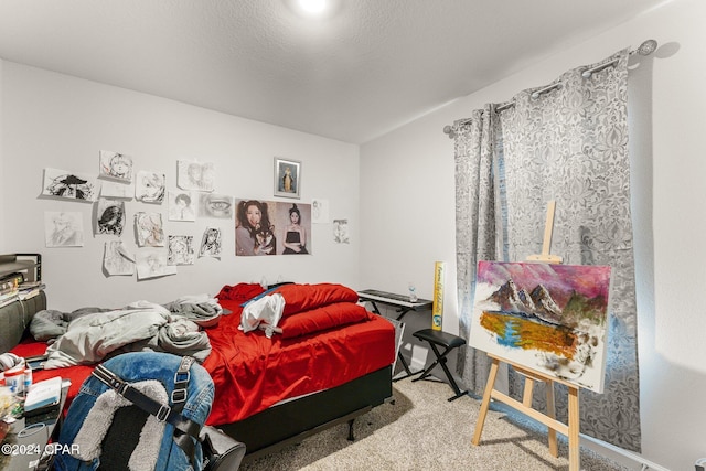 bedroom with carpet floors