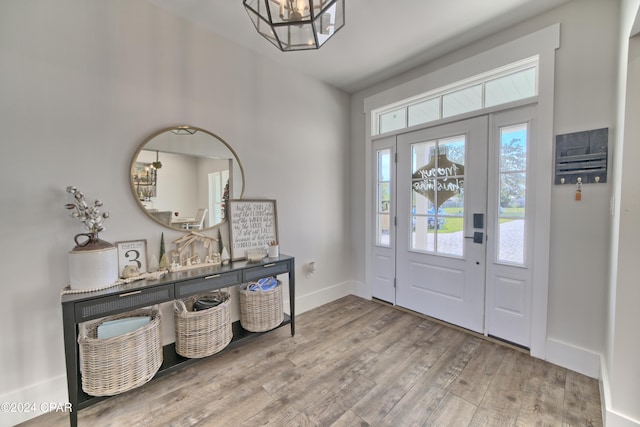 entryway featuring wood-type flooring