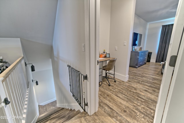 hall featuring hardwood / wood-style flooring