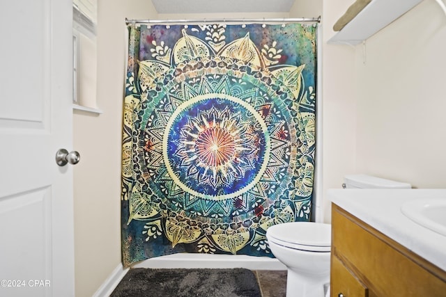 18496 NE Live Oak Ln, Blountstown, FL 32424 - full bath featuring toilet, vanity, and curtained shower